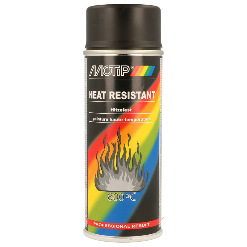 Motip, Vernis résistant à la chaleur - Noir - 400 ml