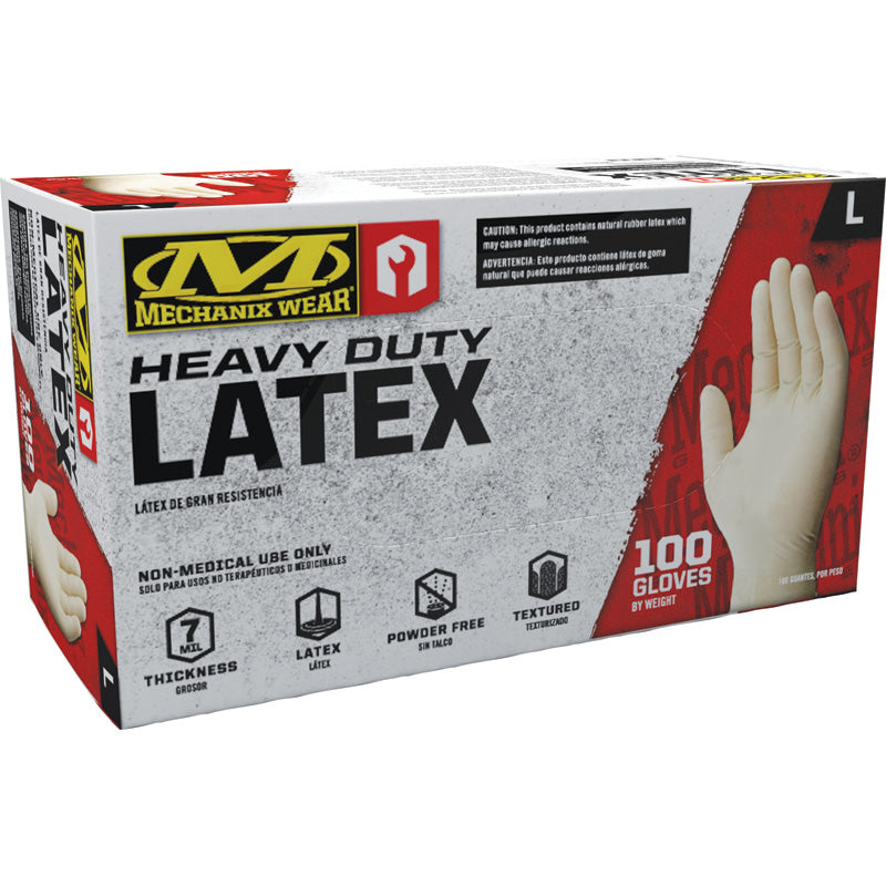 Mechanix Wear, Disposable Latex Gloves - 7mil - Size L - 100 pcs.