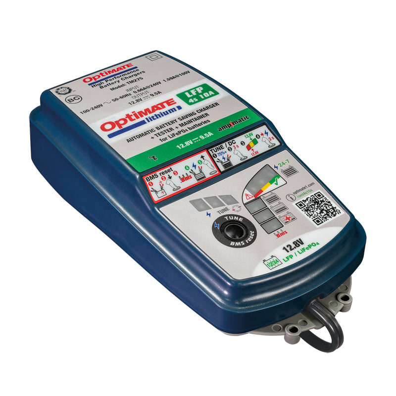 OptiMate, Batterioplader, Lithium 4s 10-Amp, passer til 12.8V/13.2V LiFePO4/LFP batterier