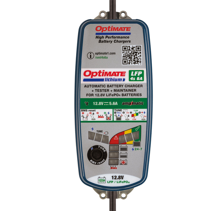 OptiMate, Batterioplader, Lithium 4s 6-Amp, passer til LiFePO4 (LFP) batterier