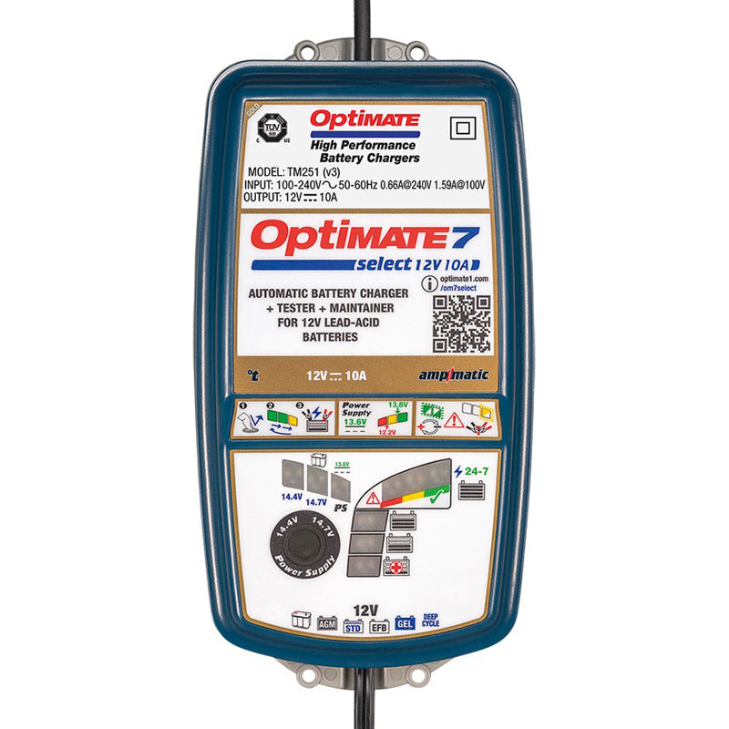 OptiMate, Batterioplader, 12V 10A, Optimate 7 Select GOLD series