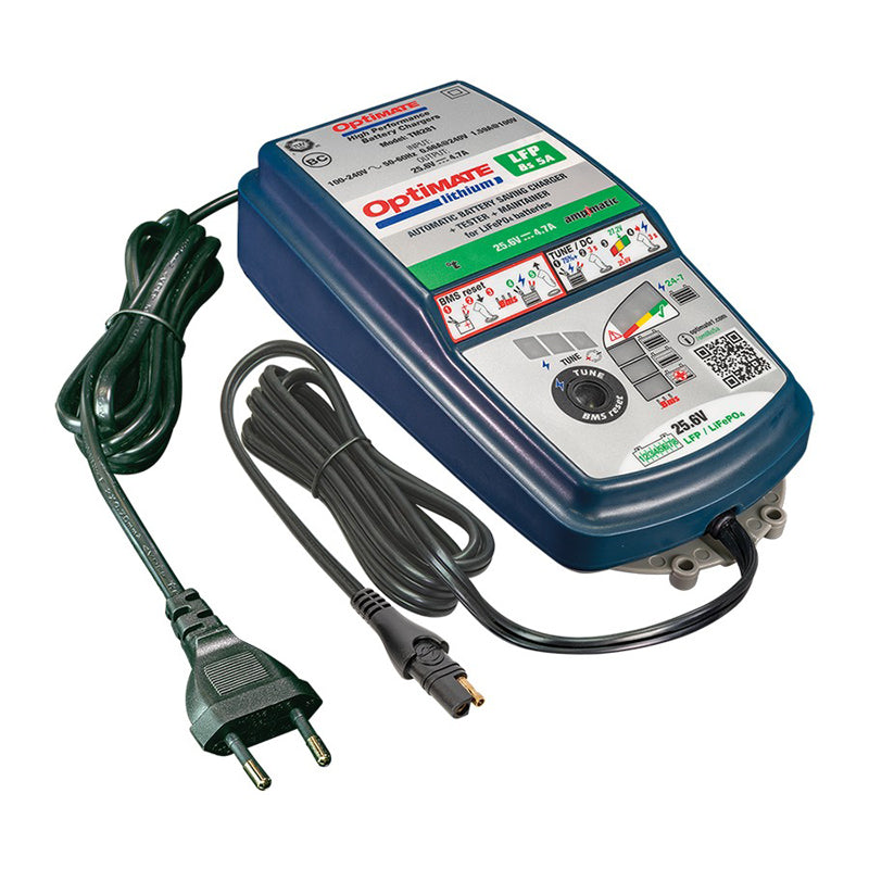 OptiMate, Batterioplader, Lithium 8s 5-Amp, passer til LiFePO4/LFP batterier 25.6V/26.4V