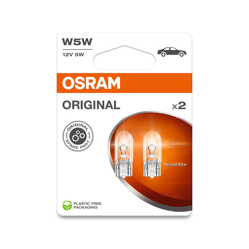 Osram, Halogen Bulbs, T10 - 12V/5W, set of 2 pcs