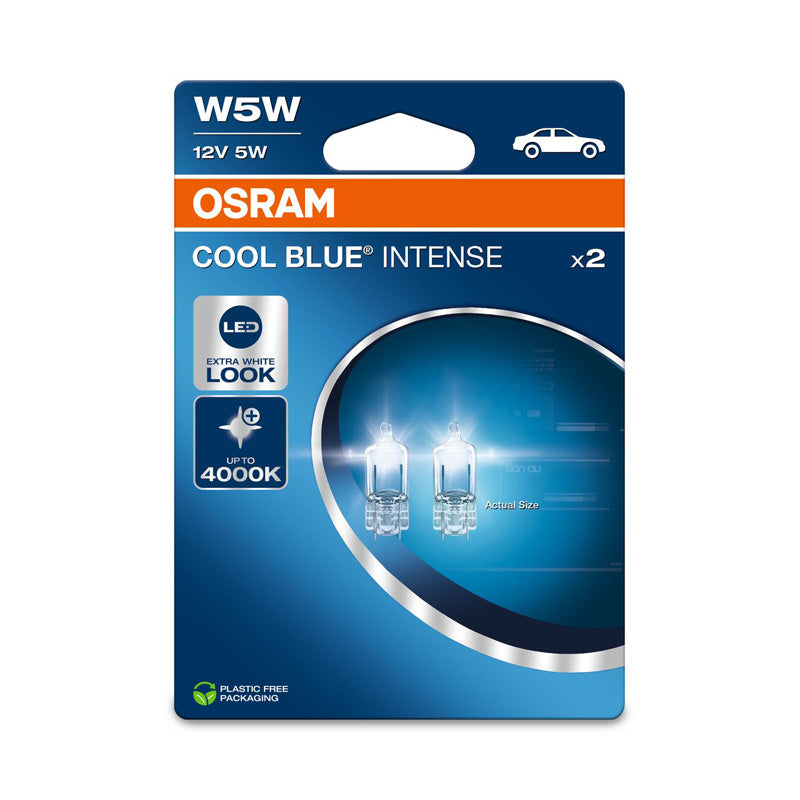 Osram, Cool Blue Intense xenonlampen - T10 - 12V/5W - set van 2 stuks.