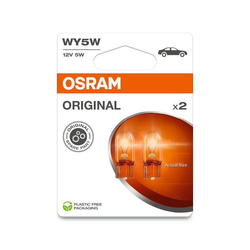 Osram, Ampoules halogènes Original - T10 - 12V/5W - Lot de 2 pcs - Orange