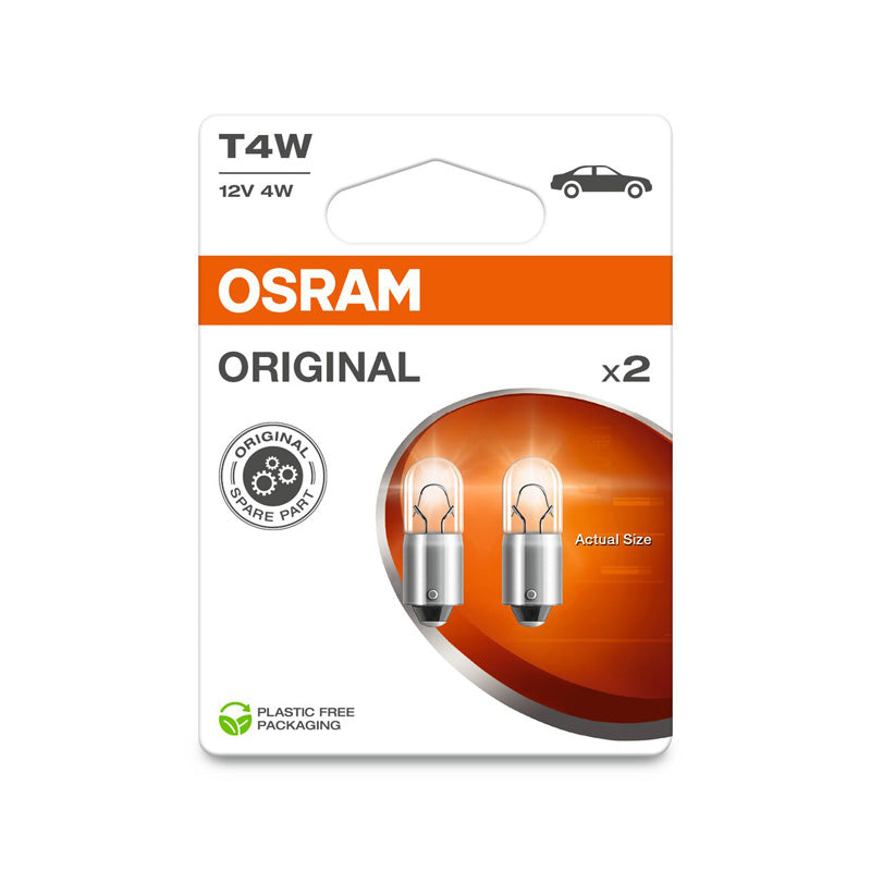 Osram, ampoules halogènes d'origine - BA9S - 12V/4W - lot de 2 pièces.
