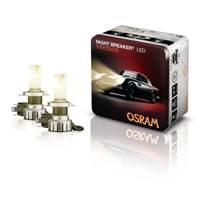 Osram, Ampoules LED Night Breaker Vintage, H4 - 12V/20-19W, lot de 2 pcs