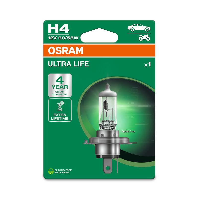 Osram, Ultra Life halogeenlamp H4 - 12V/60-55W - Los stuk - Lange levensduur