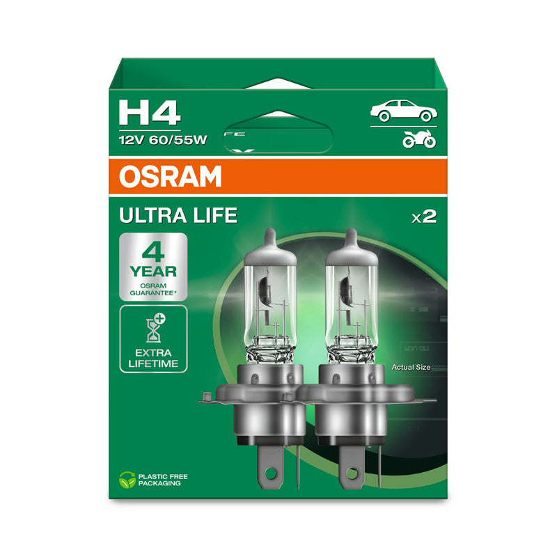 Osram, Ultra Life halogeenlampen - H4 - 12V/60-55W - set van 2 stuks