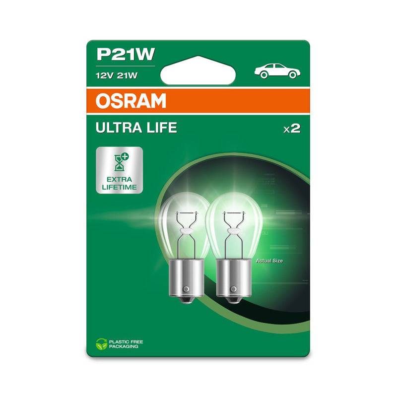 Osram, Ultra Life halogeenlampen - BA15S - 12V/21W - set van 2 st.