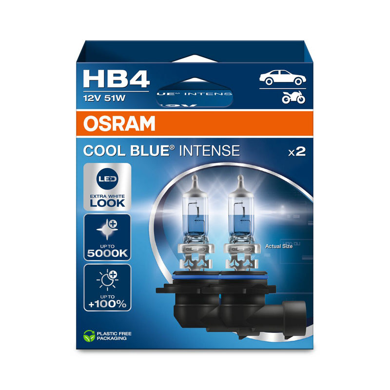 Osram, Cool Blue Intense halogen bulbs - HB4 (9006) - 12V/51W - Set of 2 pcs.