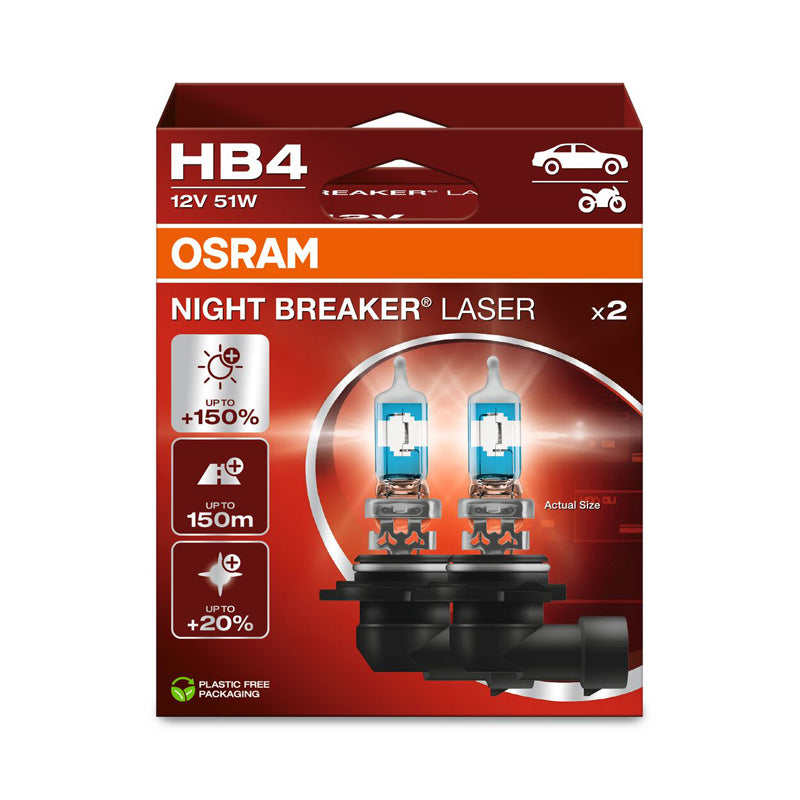 Osram, Night Breaker Laser halogen bulbs - HB4 (9006) - 12V/51W - 2 pcs.