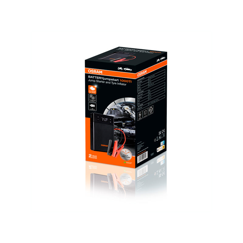 Osram, jump starter/power bank, with built-in tire pump, BATTERYjumpstart 1000TI