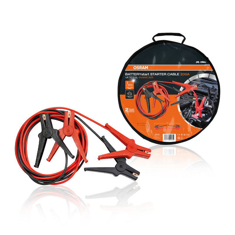 Osram, BATTERYstart 200A - Jump leads - 3 meter - Professional quality