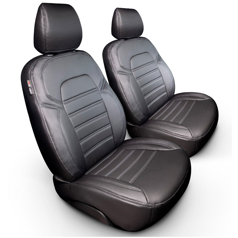 otoM, Seat Covers, Leatherette 'New York Design', 1+1 set, Fits Volkswagen Transporter T7 (2024-)