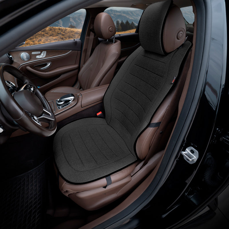 otoM, Universal Seat Cover - Black Linen - Front