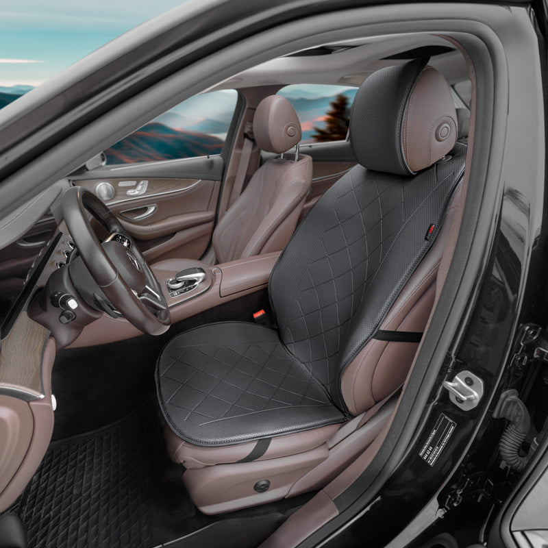 otoM, Universal Seat Cover - Black Leather - Front - 1 Part