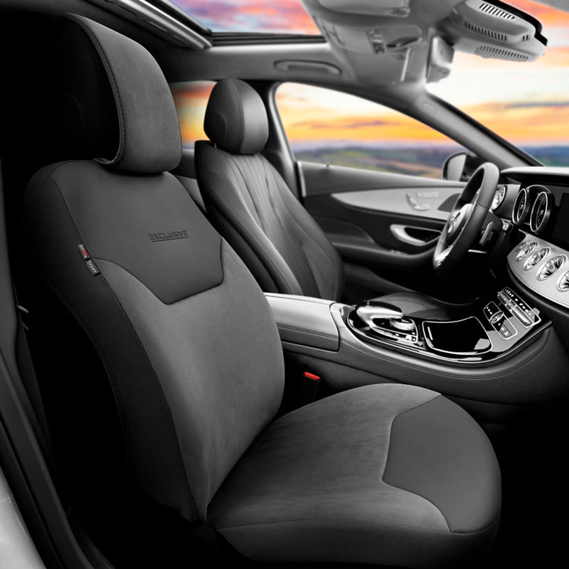 otoM, Universal Protective Seat Cover - Exclusive Black Suede/Leather - Single Piece
