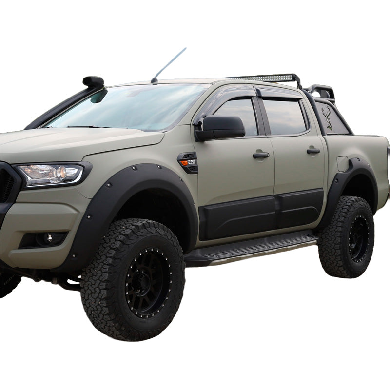 OneWay, Zijlijstenset, Mat zwart, Geschikt voor Ford Ranger T6/T7/T8 2012-2022, 4 delen