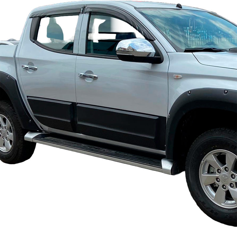 OneWay, Side Body Cladding, Matte Black, Fits Mitsubishi L200 Triton 5/6 (2015-), 4-piece set