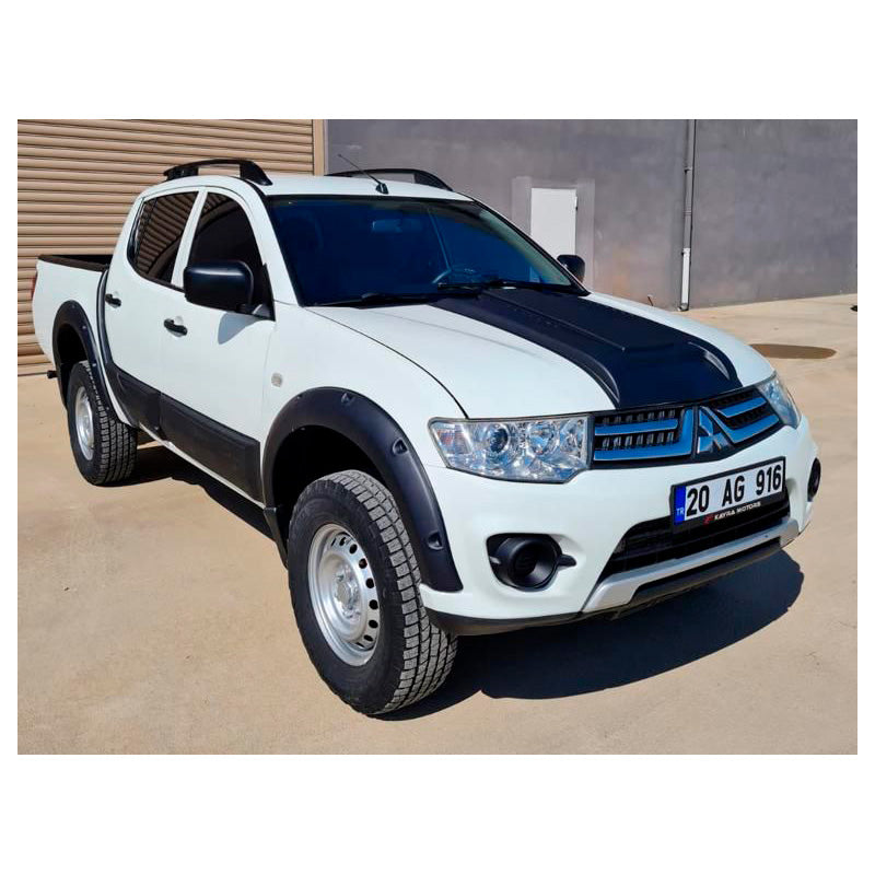 OneWay, Side bumpers in ABS plastic, Matt black, Fits Mitsubishi L200 Triton 4 (2007-2014), 4 pieces