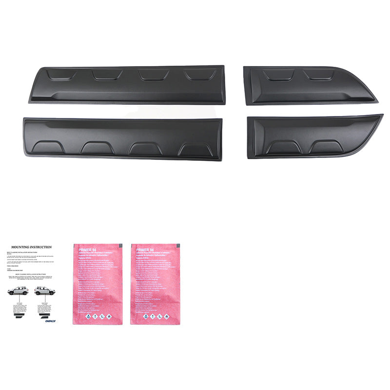 OneWay, Habillage latéral de carrosserie, noir mat, Compatible avec Dacia Duster II 2018-2024, 4 pièces