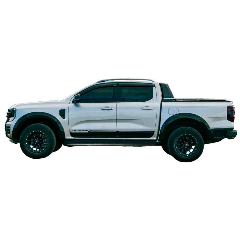 OneWay, Jupes latérales, plastique ABS, Noir mat, Compatible avec Ford Ranger T9 (2022-) – 4 pièces