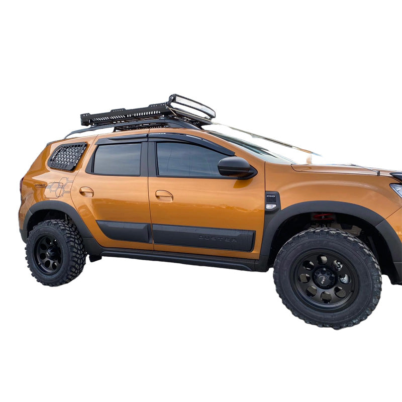 OneWay, complete carrosseriekit, mat zwart, past op Dacia Duster II 2018-2024, 12-delige set