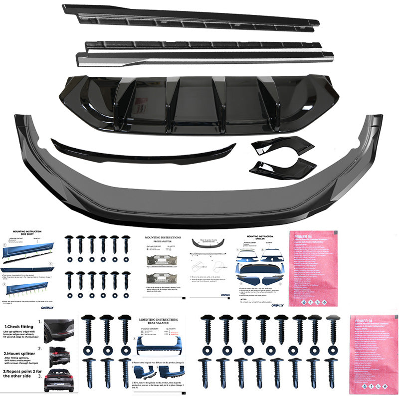 OneWay, Complete body kit, Gloss black, fits Volkswagen Tayron (R41) R-Line (2024-)