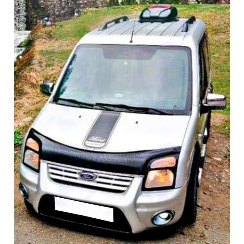 OneWay, Motorhjelmbeschermer, Glanzend zwart, Geschikt voor Ford Transit Connect 2002-2008