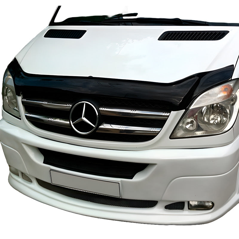 OneWay, Protection de capot, noir brillant, Compatible avec Mercedes Sprinter W906 (2006-2013)