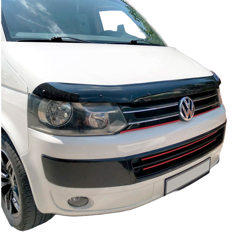 OneWay, Protection de capot, noir brillant, Compatible avec Volkswagen Transporter T5.1 2010-2015
