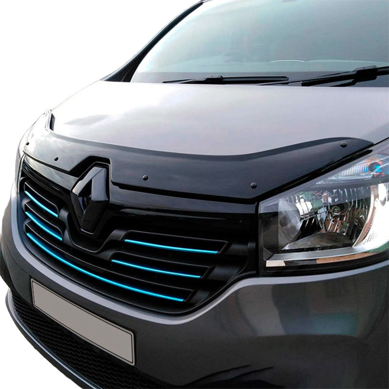OneWay, motorkapbescherming, glanzend zwart, geschikt voor Renault Trafic X82 (2014-2020)