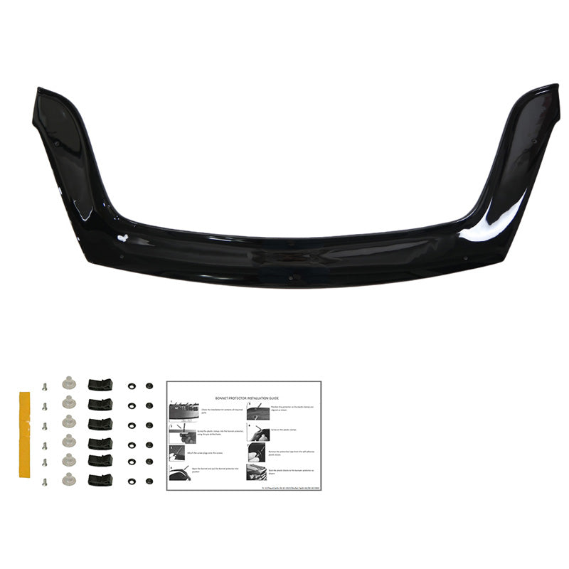 OneWay, Protection de capot, noir brillant, Compatible avec Peugeot Partner Tepee 2008-2015