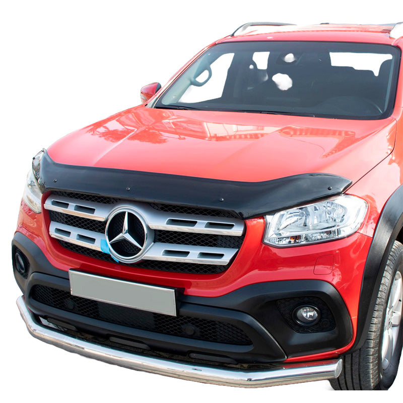 OneWay, Déflecteur de capot, Noir brillant, Compatible avec Mercedes X-Class W470 (2017-), "Sur mesure"