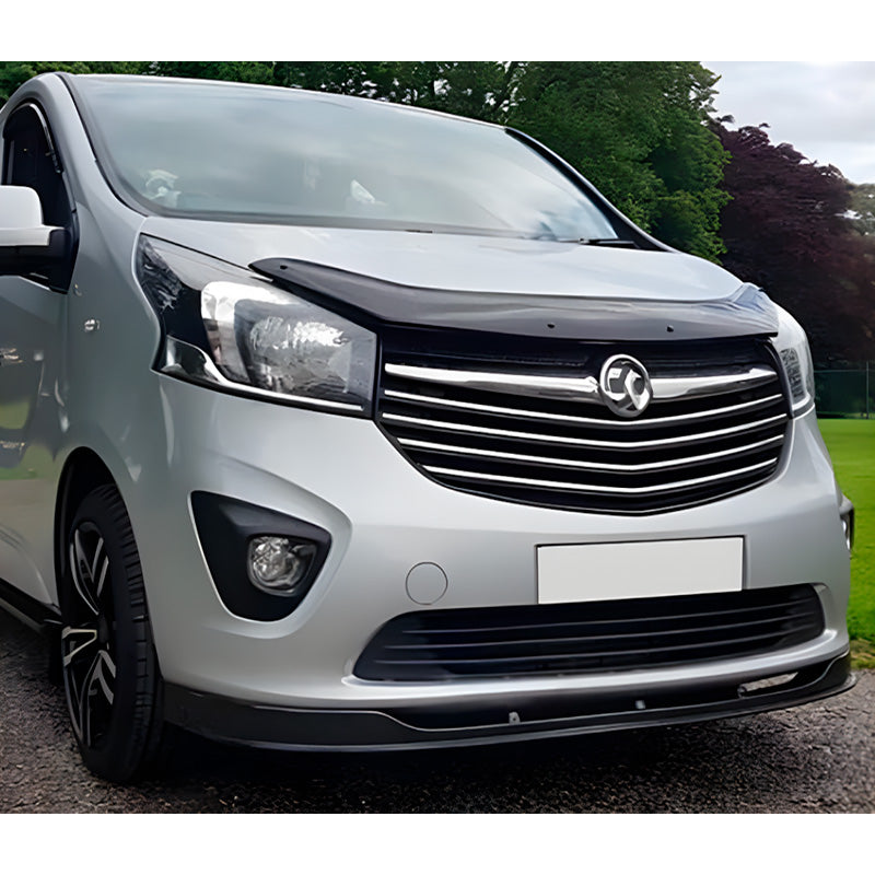 OneWay, Déflecteur de capot, Noir brillant, Compatible avec Opel Vivaro X82 (2014-2018)