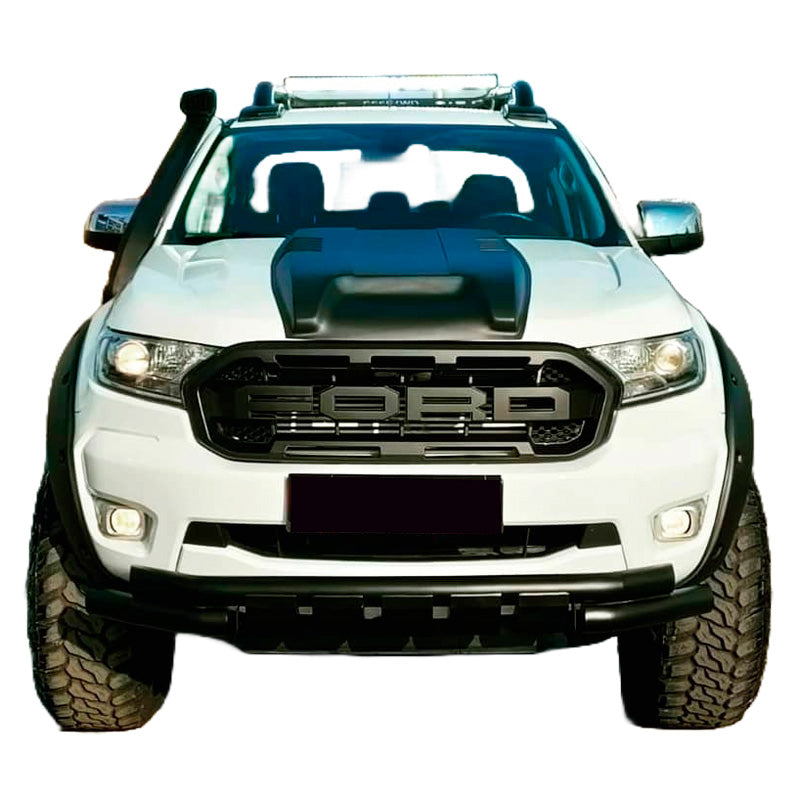 OneWay, Écope de capot, Noir mat, Compatible avec Ford Ranger T7/T8 (2015-2022)