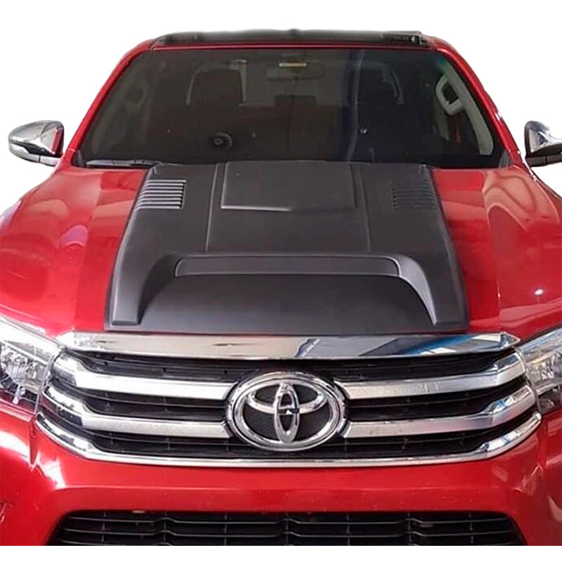 OneWay, Écope de capot, Noir mat, Compatible avec Toyota Hilux 8. generation (2015-2020)
