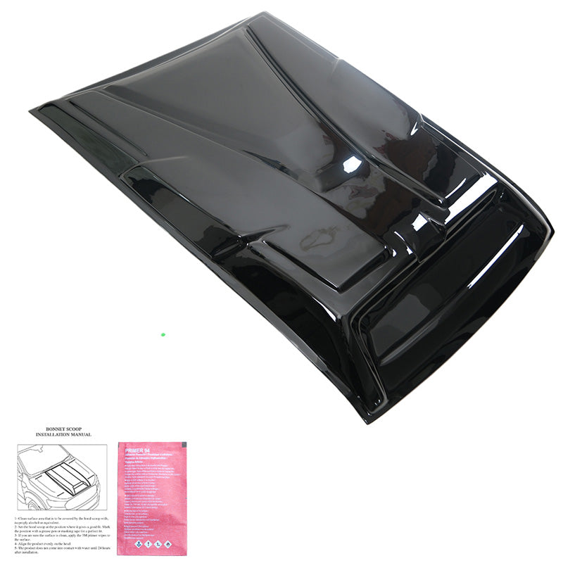 OneWay, Bonnet Scoop, Glossy Black, Fits Nissan Navara NP300 (D23) 2014-2021
