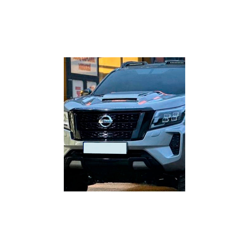 OneWay, Écope de capot, Noir mat, Compatible avec Nissan Navara D23 NP300 (2014-2021)