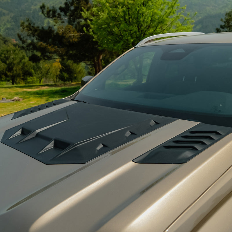 OneWay, Prise d'air de capot, noir mat, convient à Volkswagen Amarok MK2 (2022-)