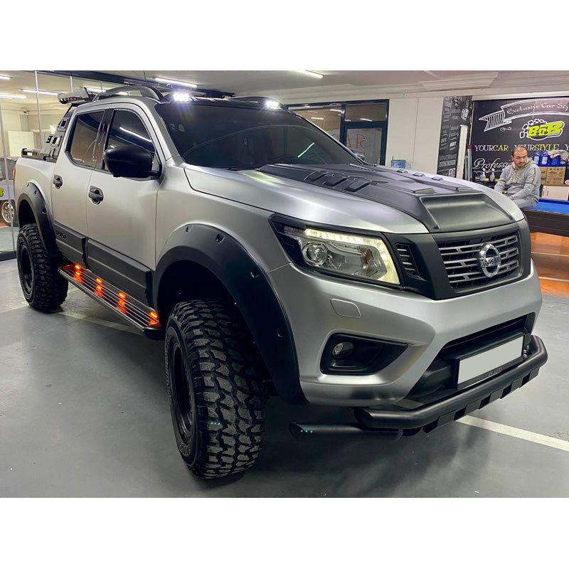 OneWay, Fender Flares set, Matte Black, Fits Nissan Navara NP300 (D23) 2017-2021, 'Robust Profile' – 4 pieces