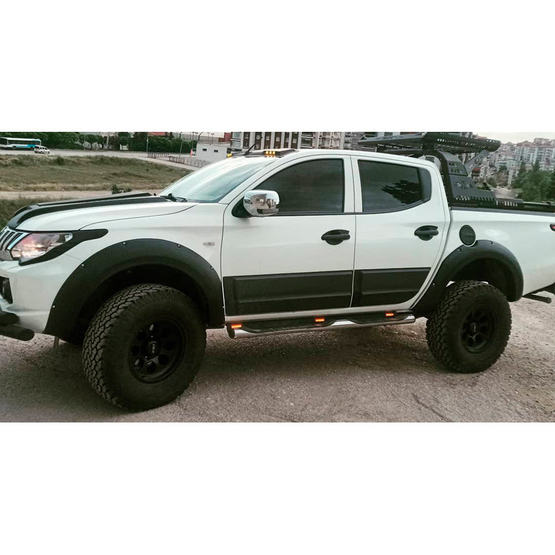 OneWay, Fender Flares set, Matte Black, Fits Mitsubishi L200 Triton 5 (2015-2019) & Fiat Fullback (2015-2019) – 4 pieces
