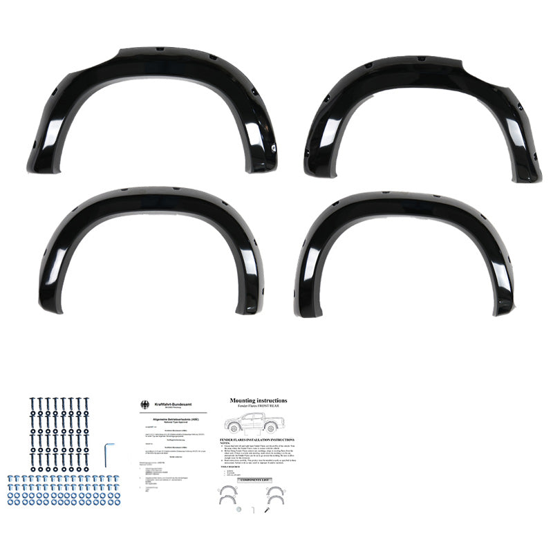 OneWay, Fender Flares set, Gloss Black, Fits Mercedes X-Class W470 (2017-), 4 pieces