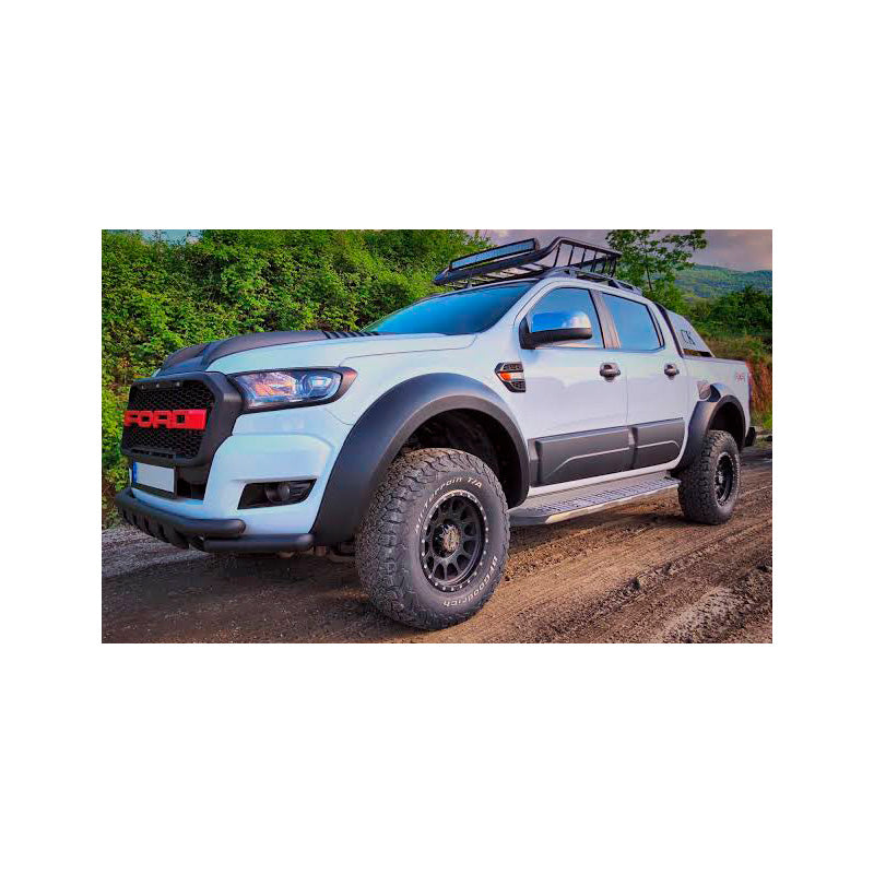 OneWay, spatbordverbreders set, ABS-kunststof, matzwart, geschikt voor Ford Ranger T6/T7/T8 2012-2022, 4 delen