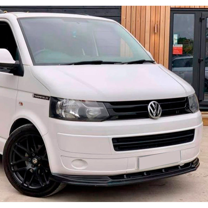 OneWay, Front spoiler, Glossy black, Fits Volkswagen Transporter T5.1 (2010-2015)