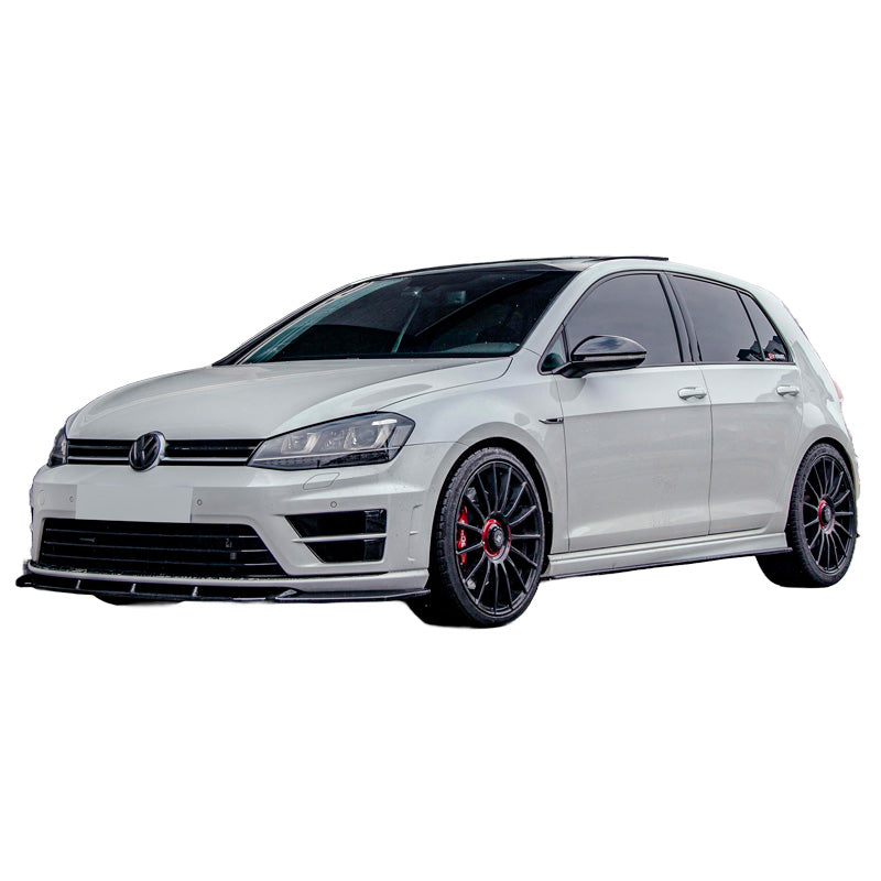 OneWay, frontspoiler in hoogglans zwart, past op Volkswagen Golf VII HB/Variant R/R Line 2013-2016, Version 2
