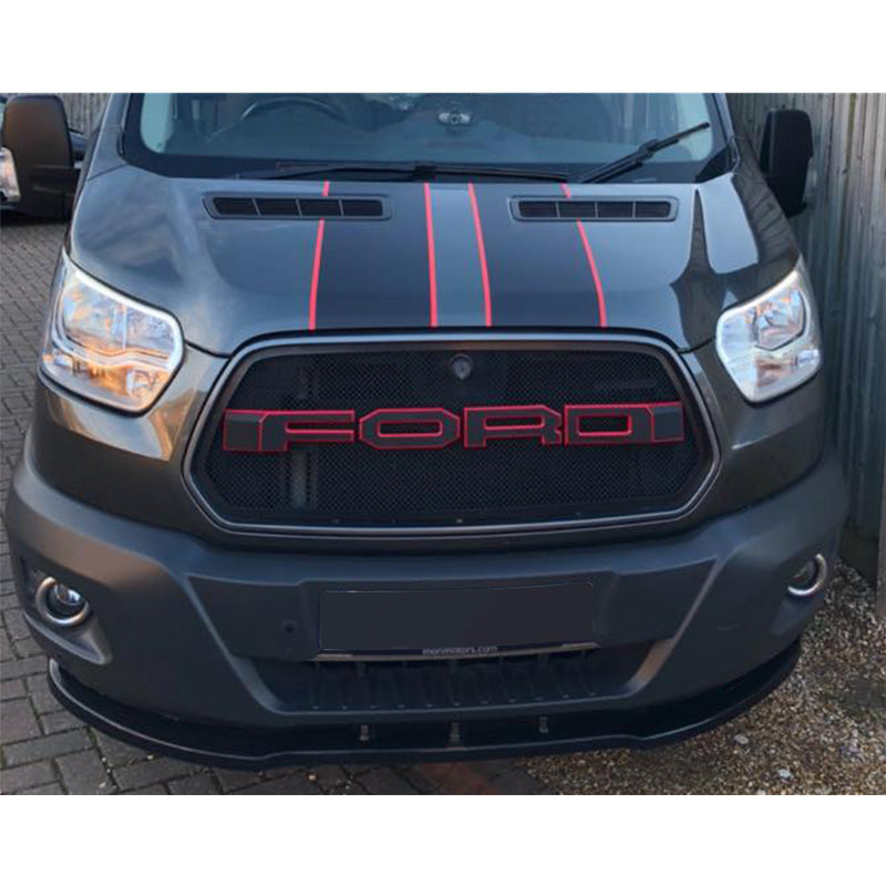 OneWay, spoiler avant, noir brillant, convient à Ford Transit MK8 (2014-2019)