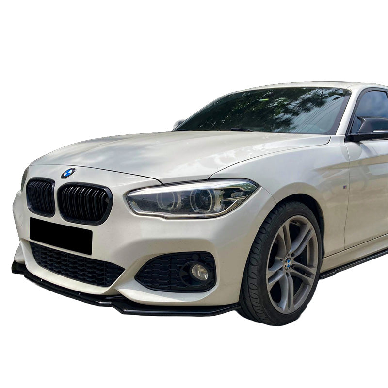 OneWay, Frontspoiler, glanzend zwart, Past op BMW 1-Serie F20/F21 M-Power Facelift 2015-2019