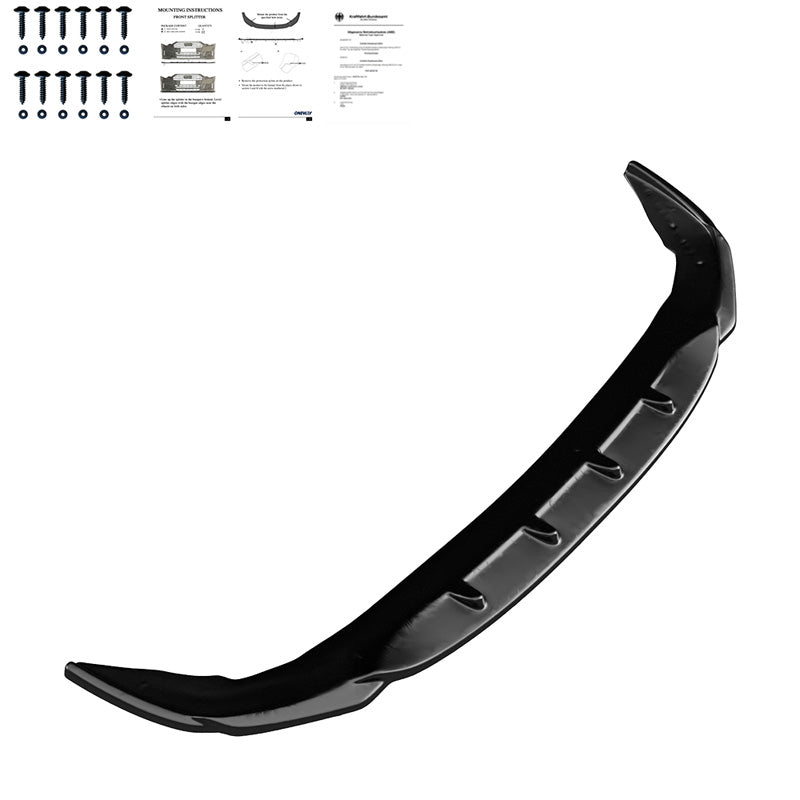 OneWay, Front spoiler, Gloss black, Fits BMW 2-Series F44 Gran Coupe M-Pack/M235i (2019-), 'Sporty Elegance'